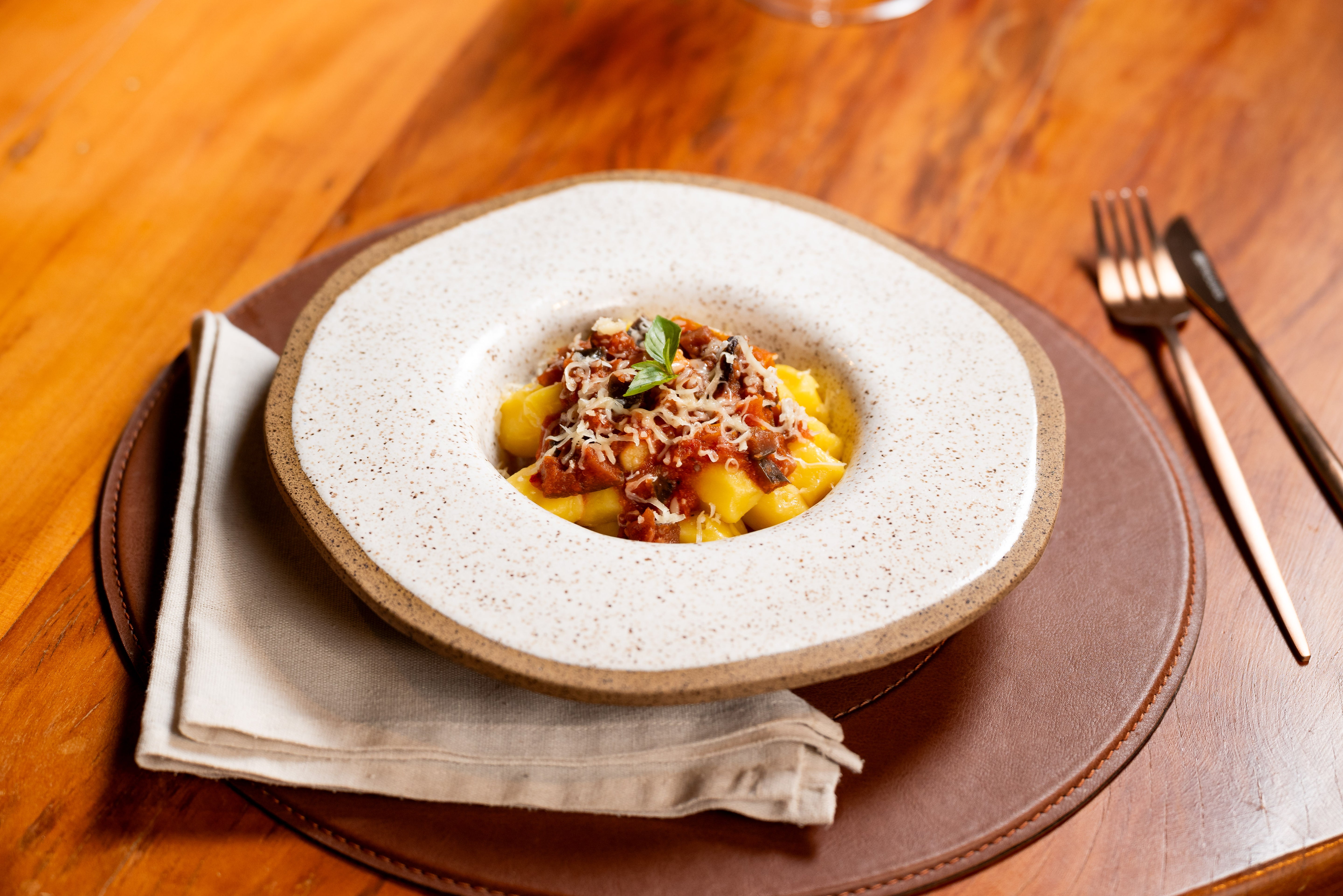 GNOCCHI DE BATATA BAROA COM MOLHO CAPONATA DE BERINJELA 300g