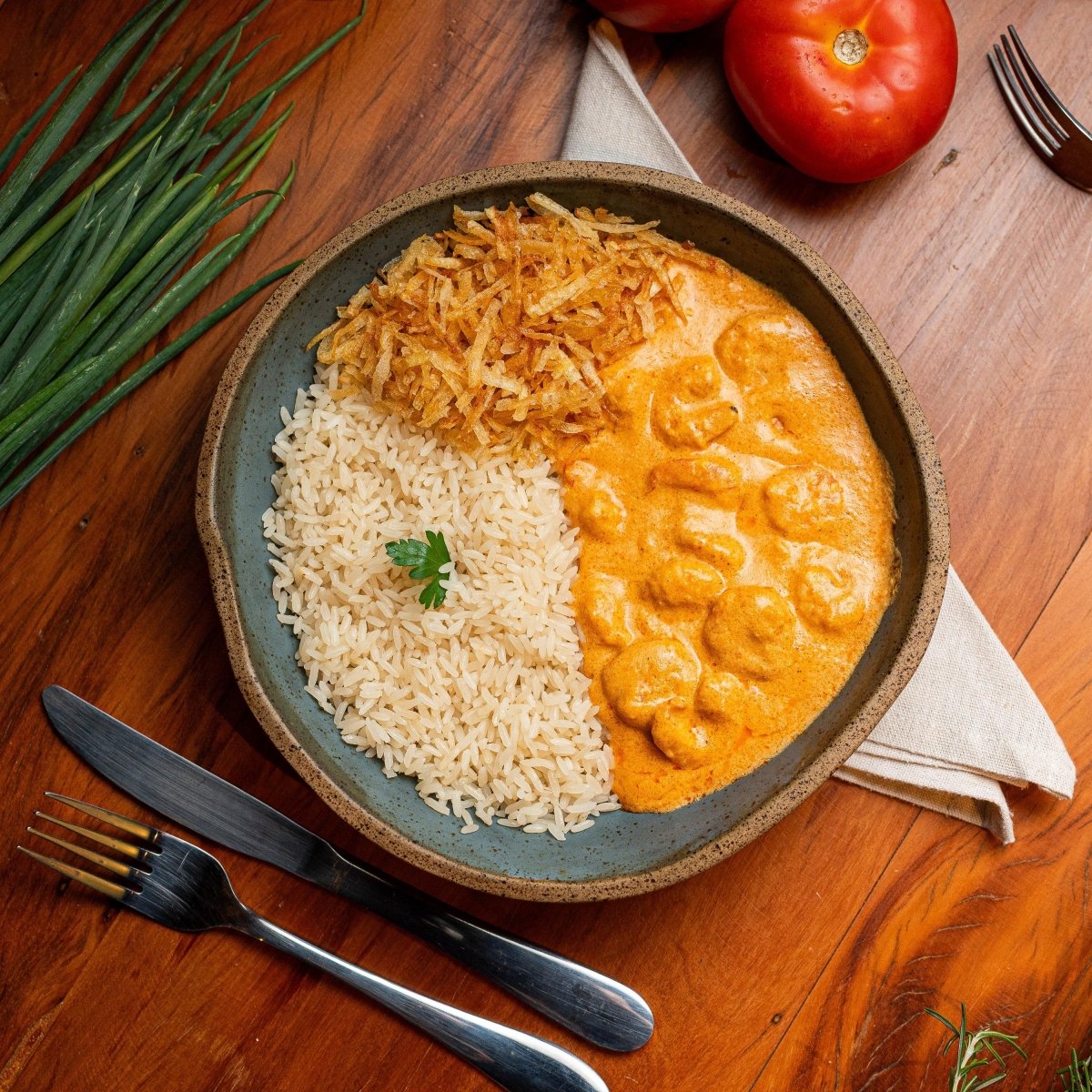 ESTROGONOFE DE CAMARÃO COM ARROZ BRANCO - Nurit