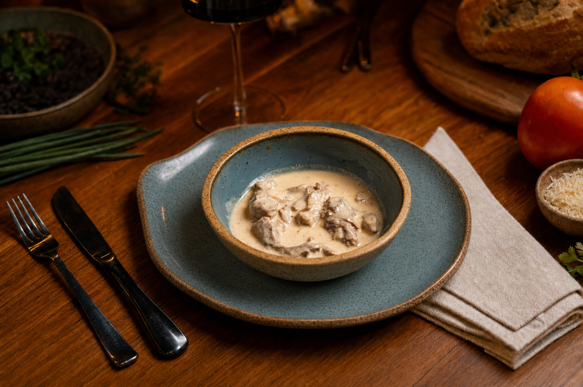 ISCAS DE FILÉ COM MOLHO GORGONZOLA 180g